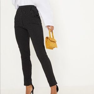 Monochrome pinstripe skinny pants